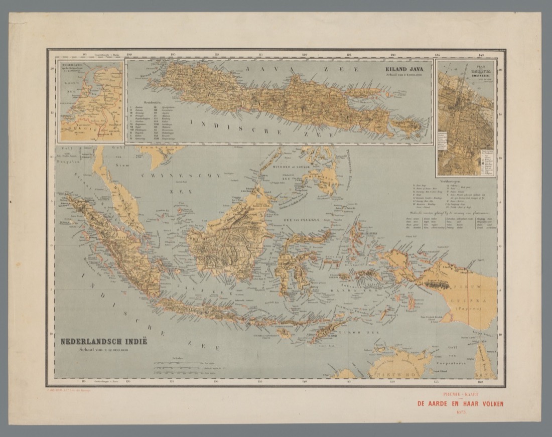 Dutch East Indies, with a plan of Batavia, 1873
