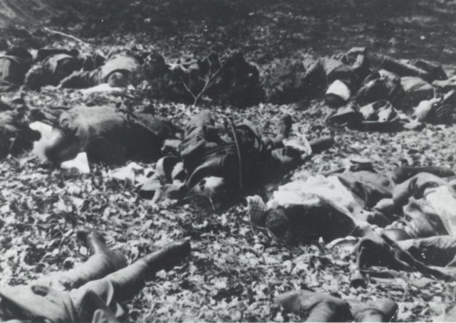 Fallen soldiers on the Grebbeberg during the May 1940 battle